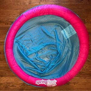 SwimWays Spring Float - Adult Pool Lounger- Pink and Turquoise